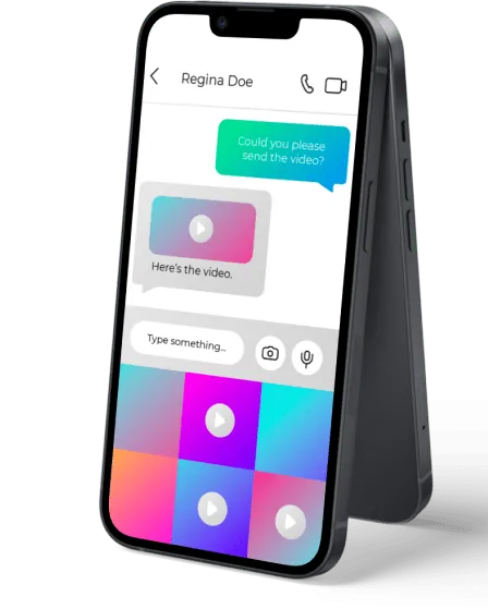Community chat on a smartphone