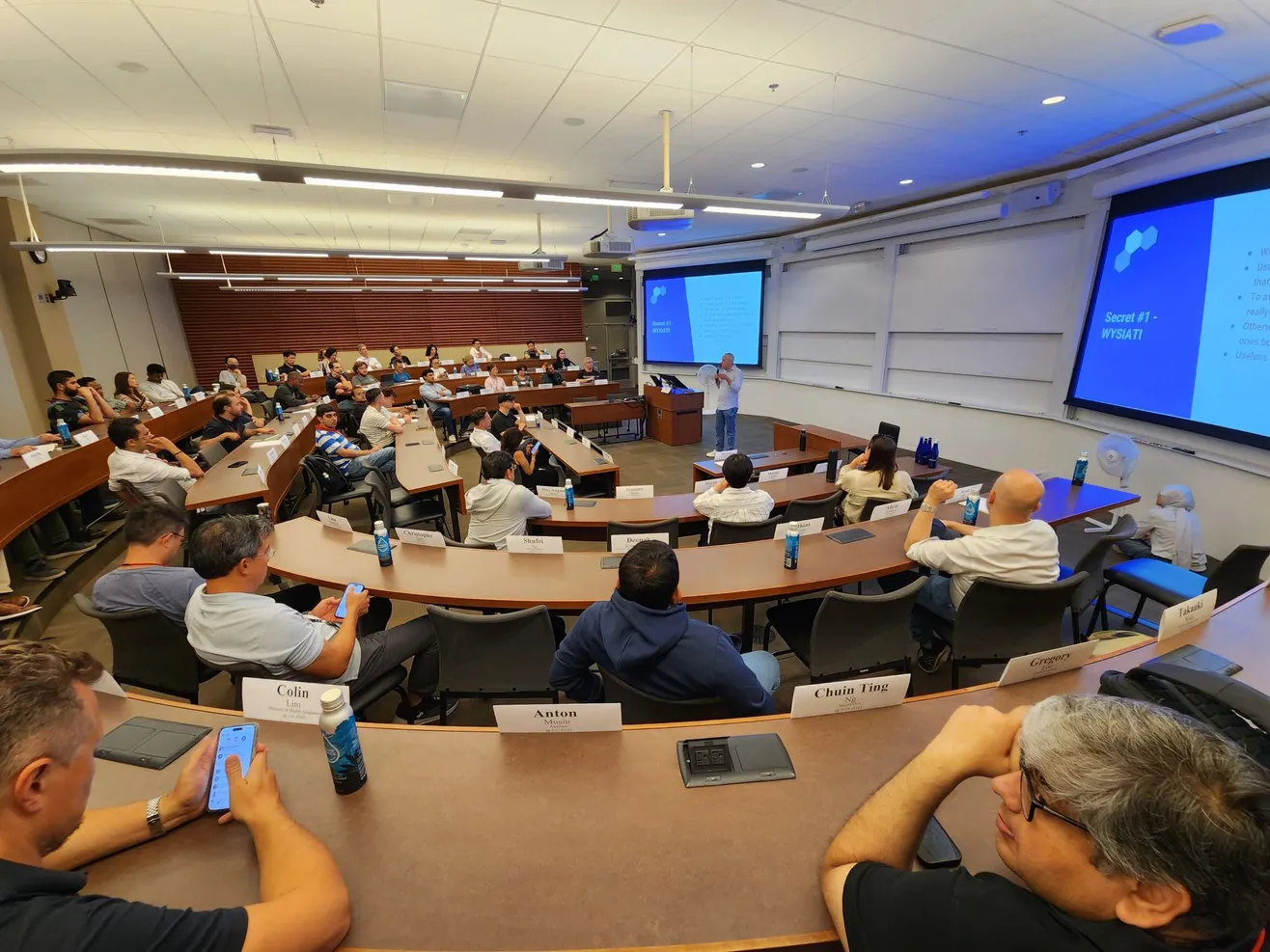 Classroom session during the business tour