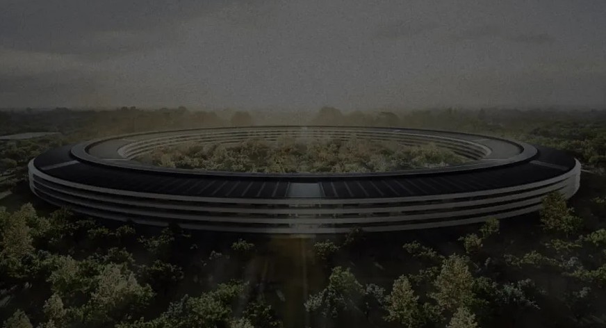 Aerial view of the Apple Park campus